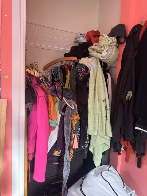 kids closet: before organizing