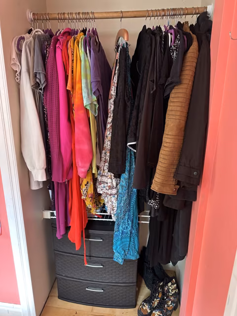 kids closet: after organizing